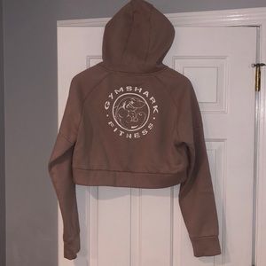 Gymshark Legacy Crop Zip Hoodie Beige